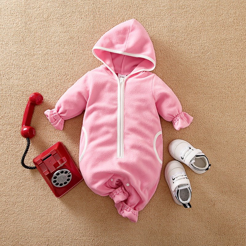 Children's clothing cheap stock New foreign trade newborn baby romper boys and girls rompers winter baby fleece jumpsuit