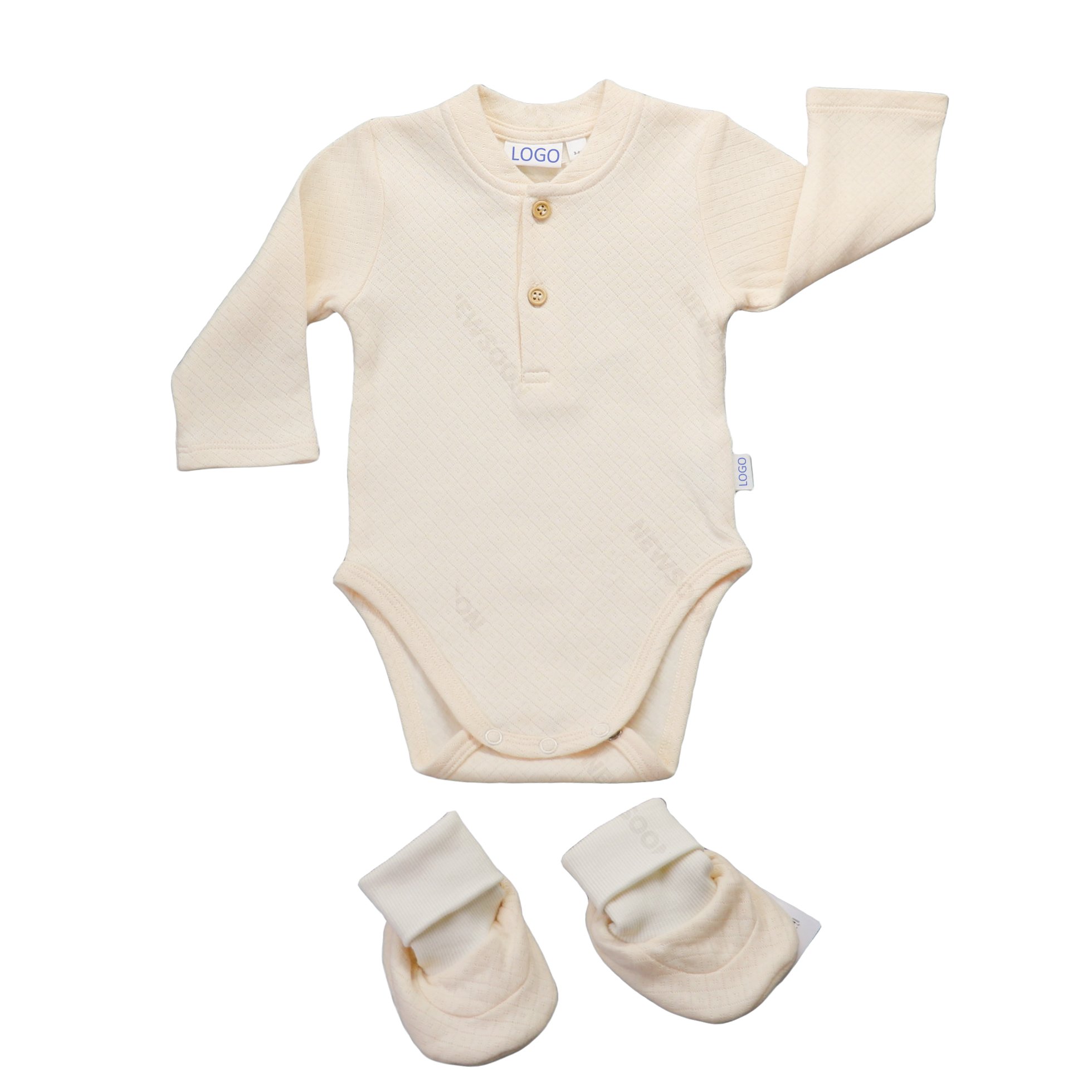RTS Baby Unisex Clothes 100% Cotton Baby Pajamas Spring And Autumn Newborn Long Sleeve Knitted Baby Romper Clothes For Infants