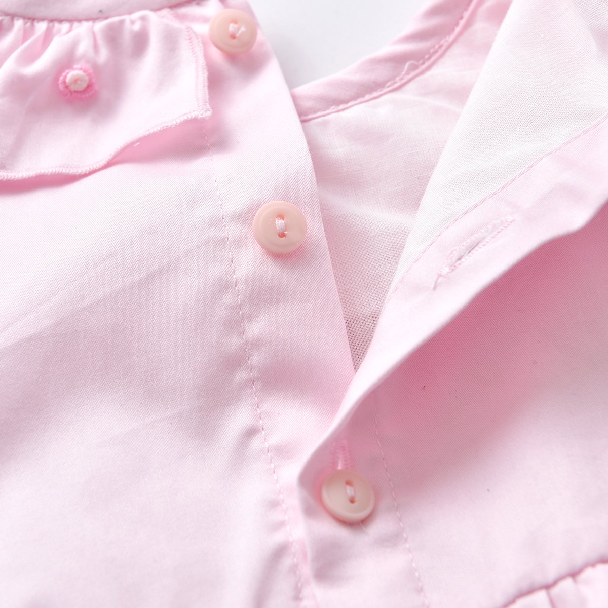 Wholesale Baby Girls Hand Made Smocked Romper Infant Pink Bubbles With Embroidered Flower Newborn Jumpsuit Cotton Clothes