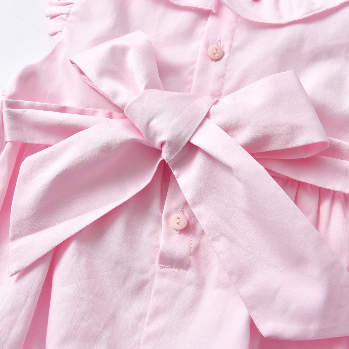 Wholesale Baby Girls Hand Made Smocked Romper Infant Pink Bubbles With Embroidered Flower Newborn Jumpsuit Cotton Clothes