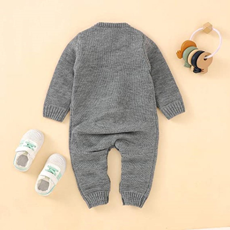 Cute 100% cotton infant Unisex Knitted Jumpsuit Baby Romper with Rabbit