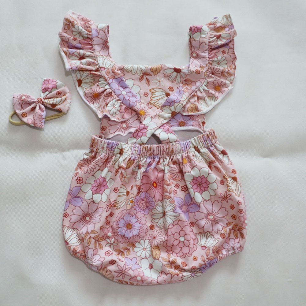 cotton & spandex summer baby rompers with printing sleeveless kids jumpsuits 0-3 month newborn baby clothing designer clothes