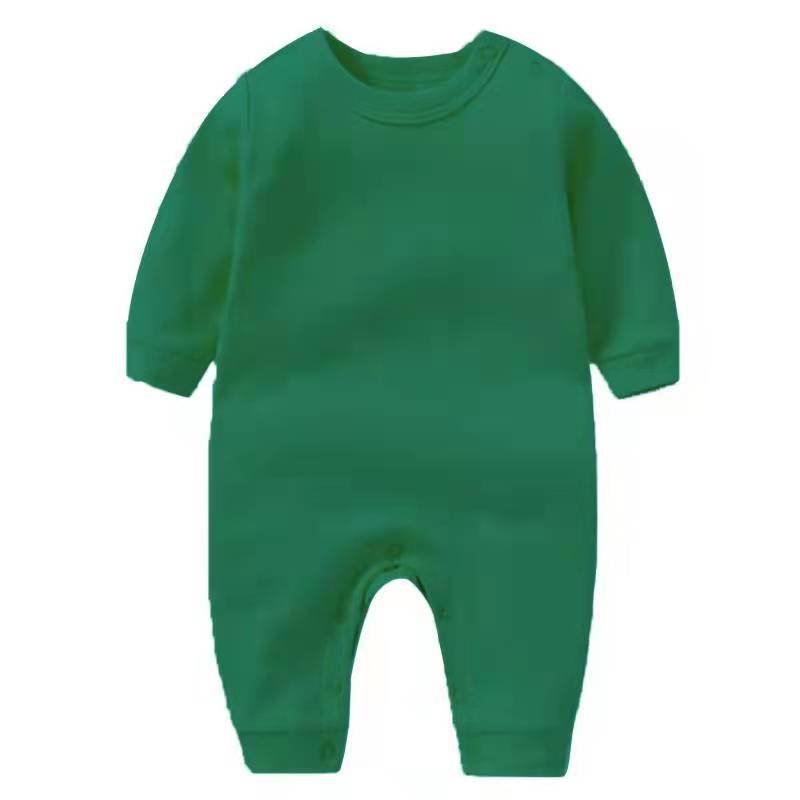 warehouse High quality knitted Long Sleeve Baby Rompers 100% Cotton custom logo newborn baby onesie