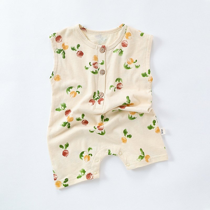 Wholesale baby summer rompers solid baby clothes sets short sleeve bodysuits unisex baby outfits