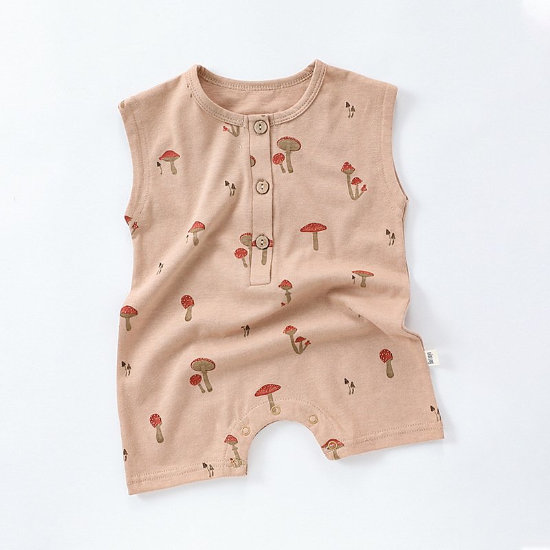 Wholesale baby summer rompers solid baby clothes sets short sleeve bodysuits unisex baby outfits