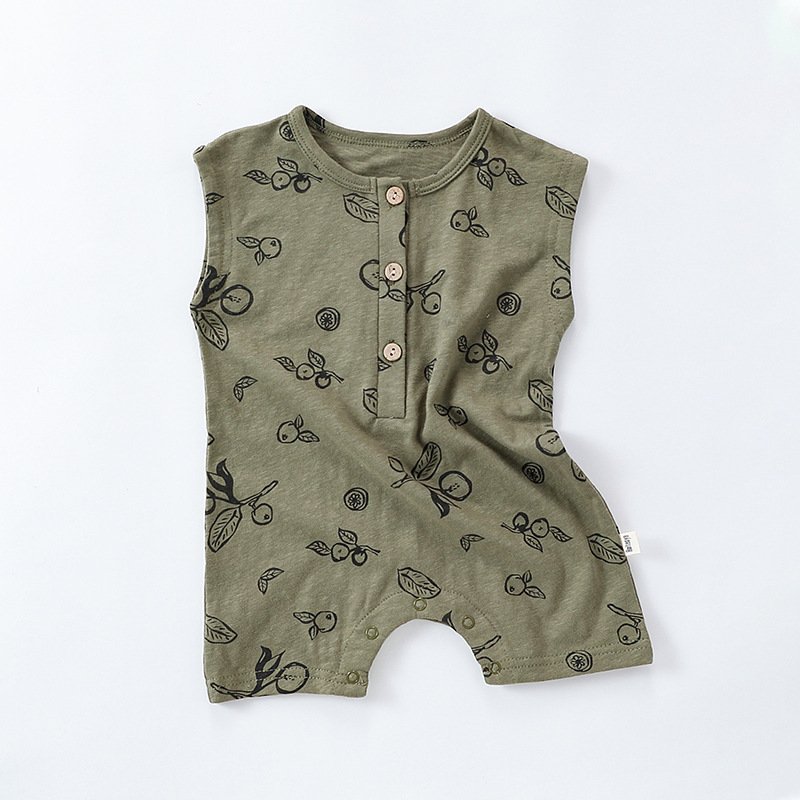 Wholesale baby summer rompers solid baby clothes sets short sleeve bodysuits unisex baby outfits