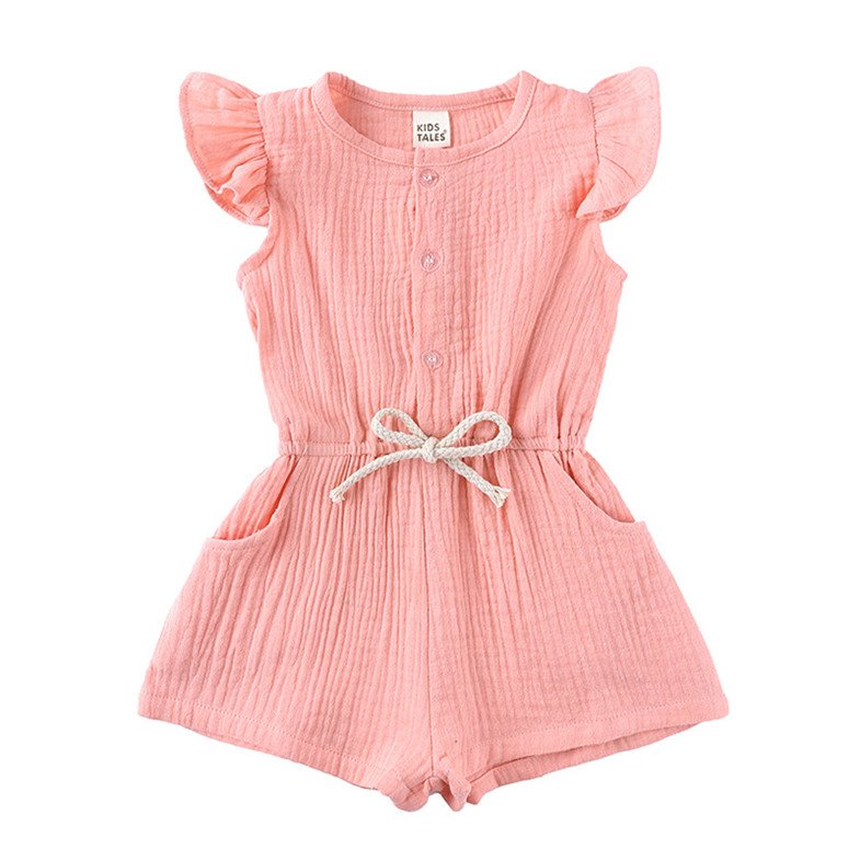 New 100% Cotton Baby ruffle rompers Climbing Clothes Lotus Leaf Lace Summer Clothing Girl Baby Romper