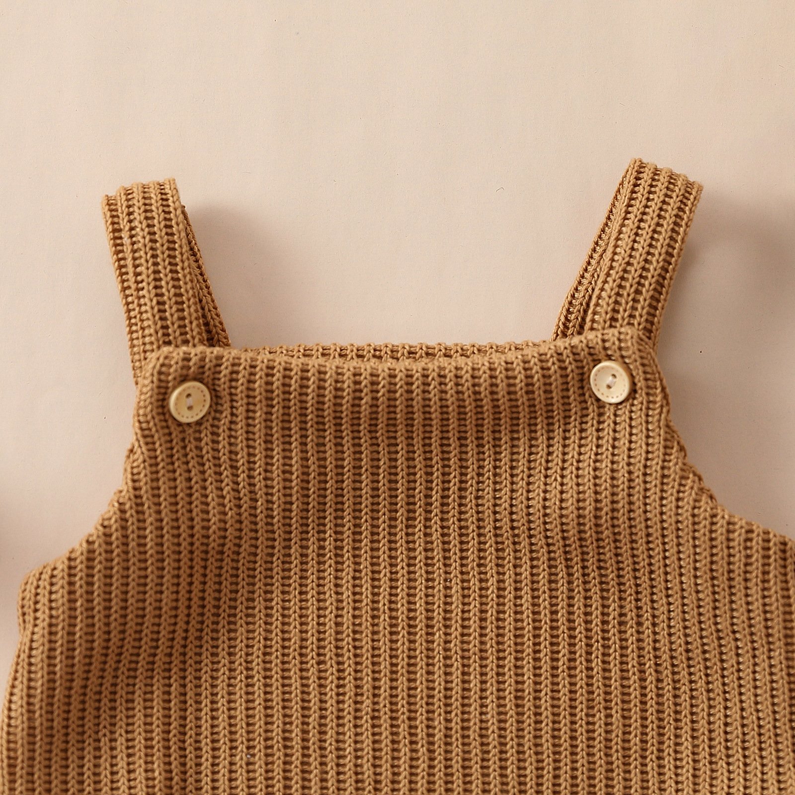Baby Knitted Romper New Born Baby Chunky Knit Playsuits Clothes Summer Infant Singlet Onesie Cross Back Rompers