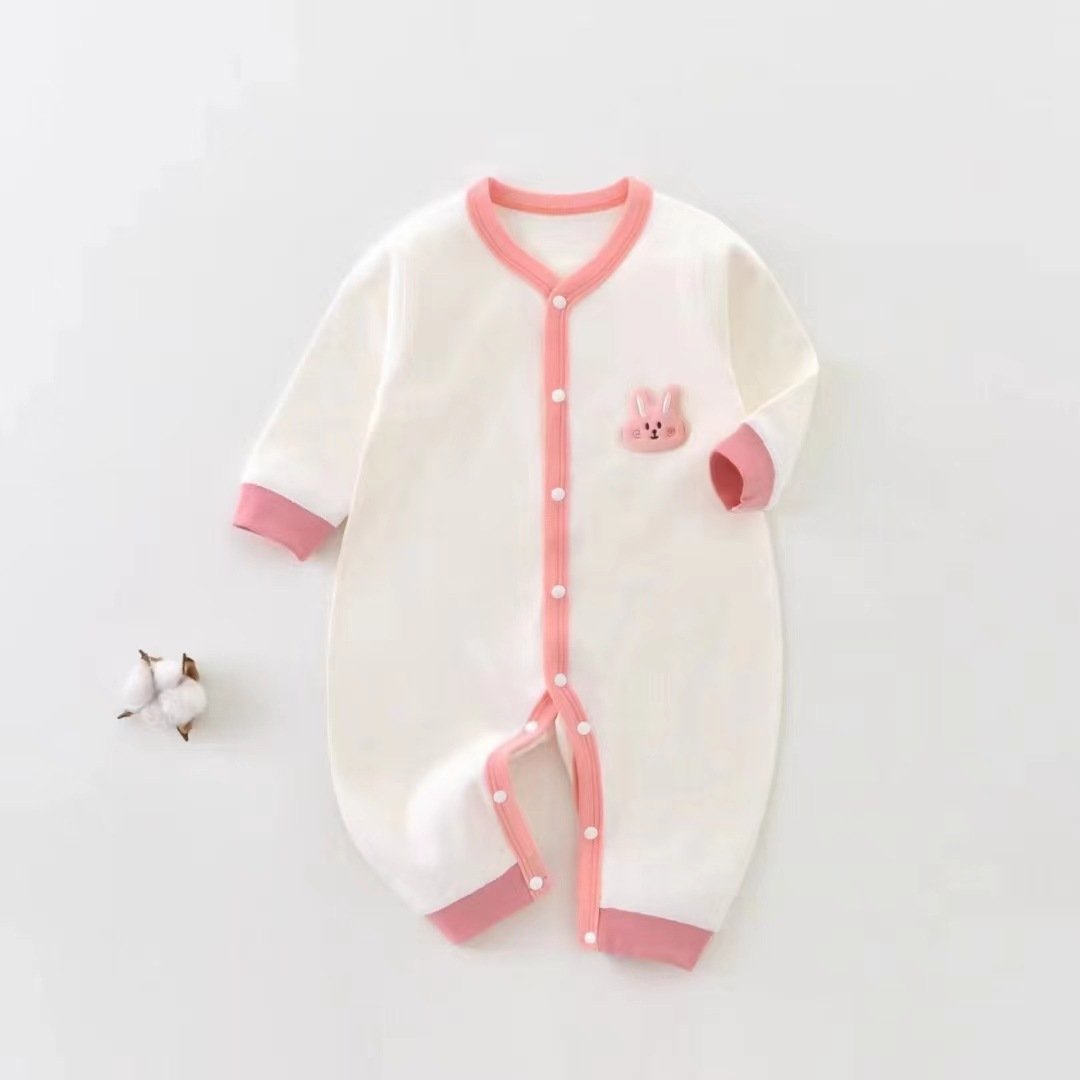 Wholesale Baby Rompers Clothes Long Sleeve 0-12Months 100% Cotton Infant Unisex Boys Girls Onesies