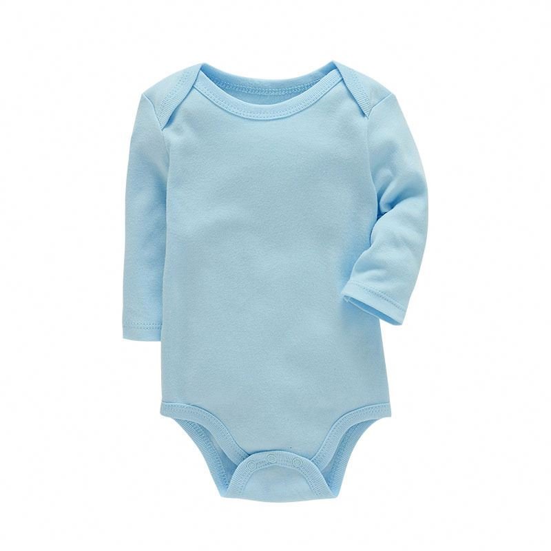 Blank Rompers Organic Cotton Infant Baby Clothes Custom Clothing Manufacturers Wholesale 100 Onesies Long Sleeve Full Casual