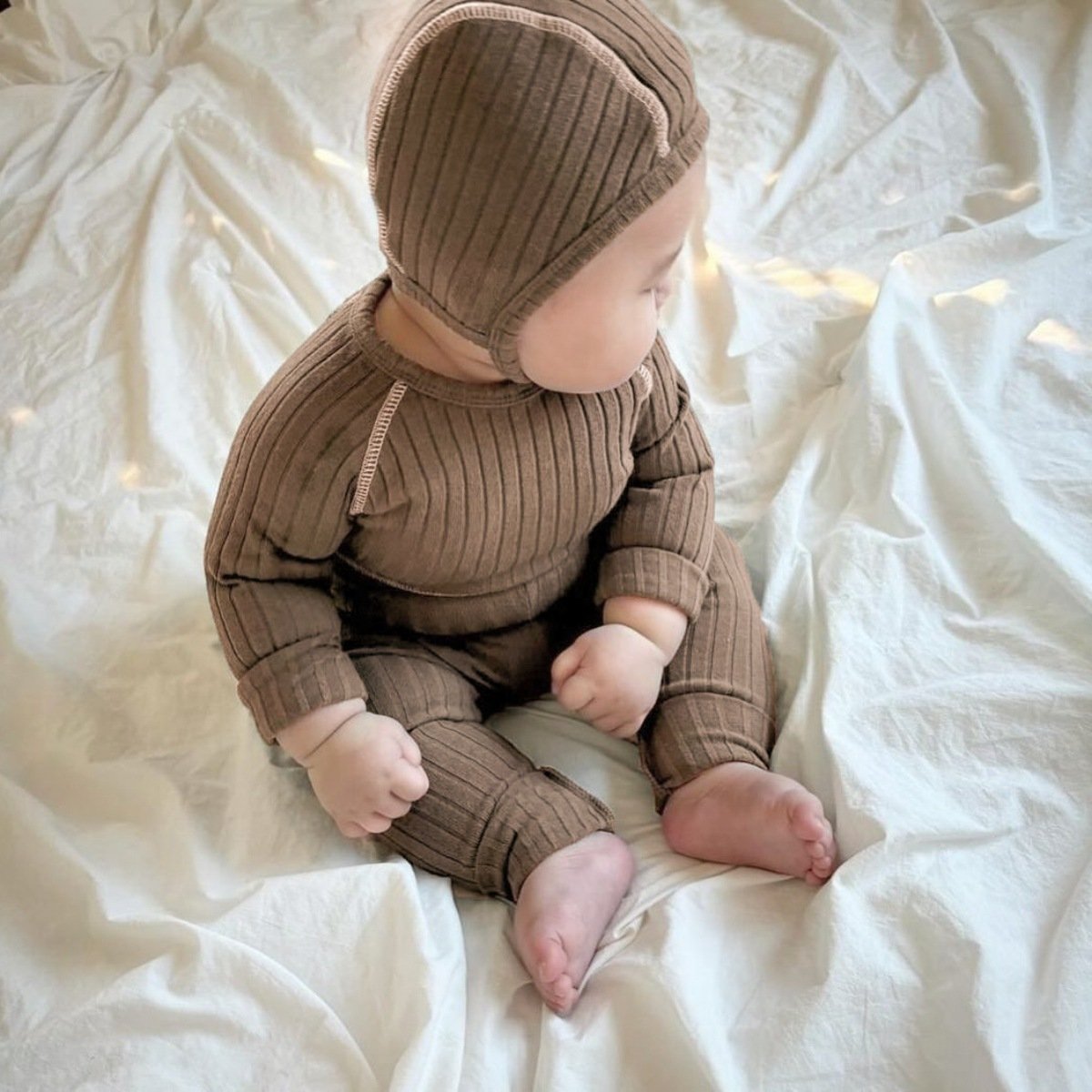autumn baby clothing set high waist baby romper casual baby clothes set cotton striped