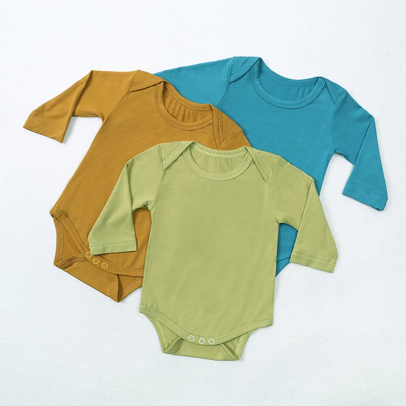 Baby Short sleeved romper 2024 Summer New Bamboo Fiber Newborn Clothes for Men and Women Baby romper