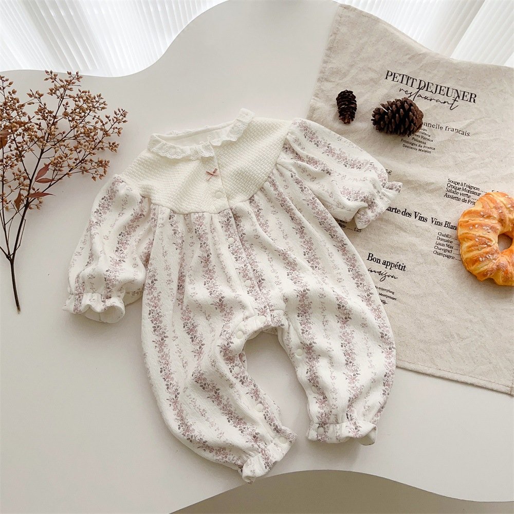 2024 Autumn New Baby One Piece Romper Baby Long Sleeve Romper Princess Baby Rompers