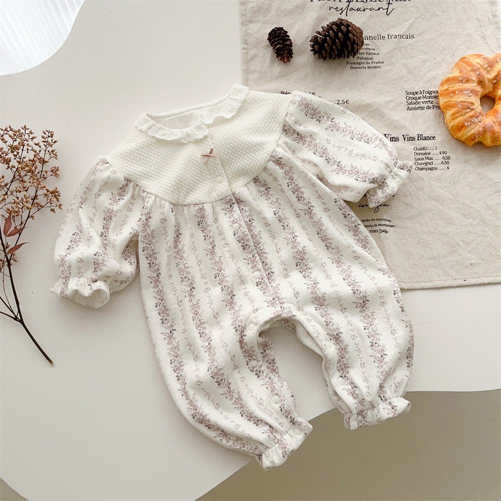 2024 Autumn New Baby One Piece Romper Baby Long Sleeve Romper Princess Baby Rompers