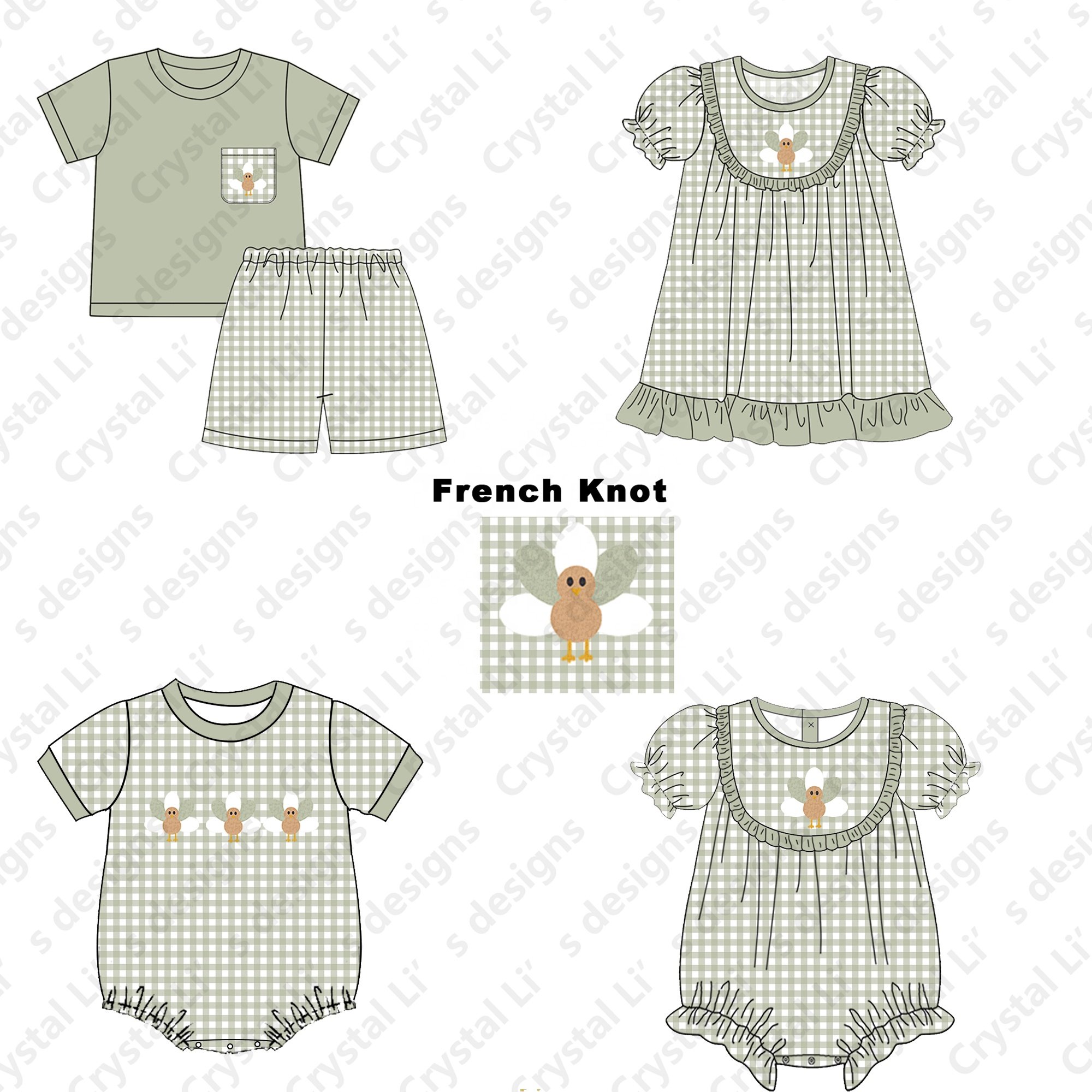 Halloween short sleeve baby girl bubble turkey french knot infant toddler girls bubble jumpsuit baby bubble romper