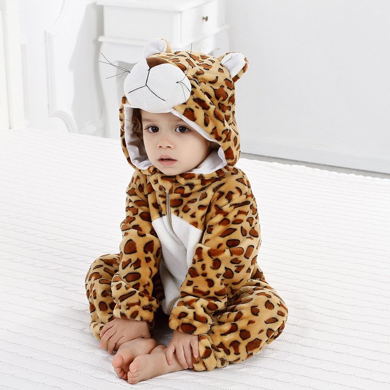 TCXW022418 Wholesale Jumpsuits Infant Girls Boys Cosplay Costumes Winter Animal Newborn Baby Rompers With Front Zipper