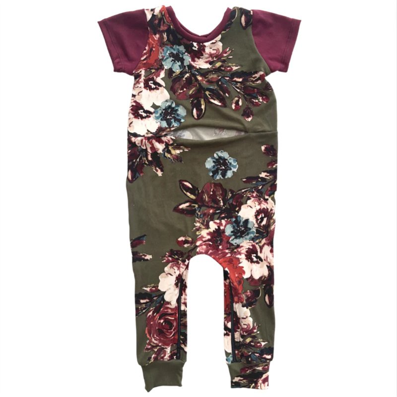 Custom Bamboo Romper With G-Tube Access For Kids High Quality Baby Romper OEM Clothes