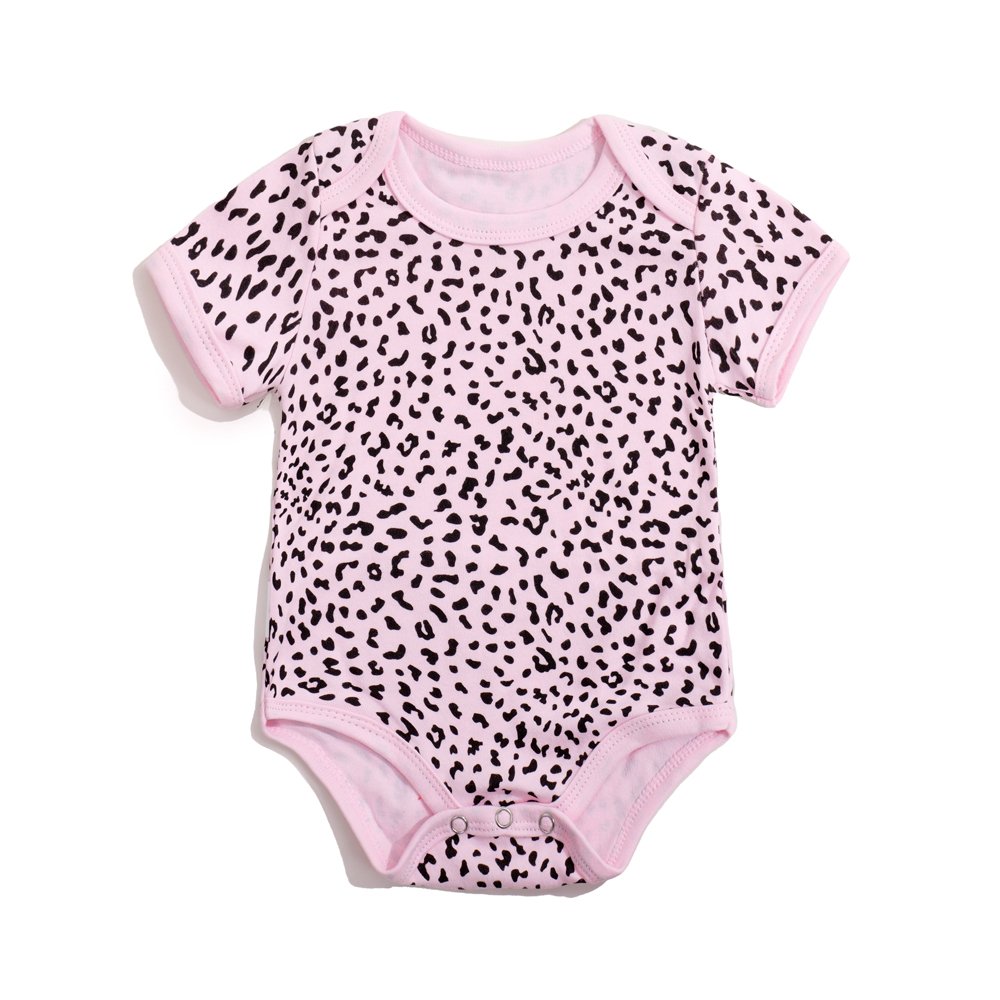 Onesies Clothes Summer Short Sleeve Cartoon Unisex Baby Rompers Wholesale Manufacturer White Solid Color