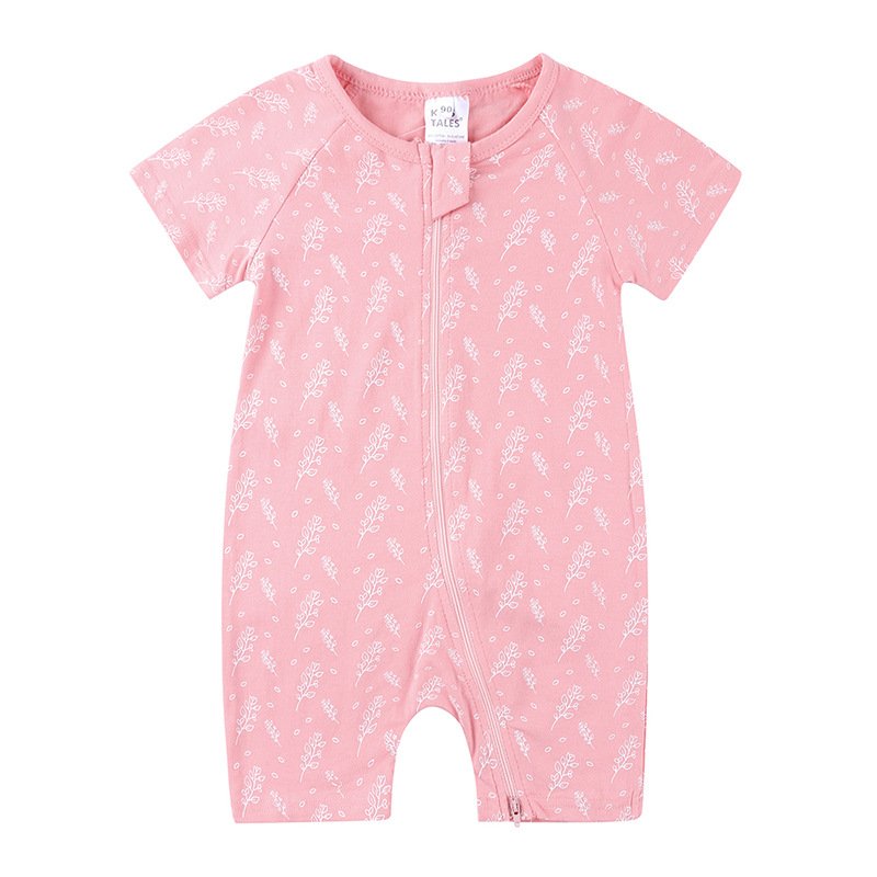 In Stock Hot Sale Summer Baby Rompers Baby Clothes Romper Boys and Girls Short Sleeves 100% Cotton Newborn Baby Jumpsuit