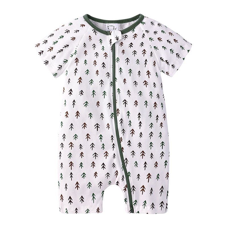 In Stock Hot Sale Summer Baby Rompers Baby Clothes Romper Boys and Girls Short Sleeves 100% Cotton Newborn Baby Jumpsuit