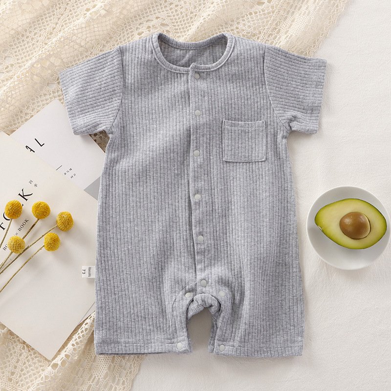 Summer Infant Creeper Baby Cotton Thin Short Sleeve Children's Bodysuit