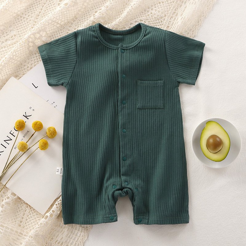 Summer Infant Creeper Baby Cotton Thin Short Sleeve Children's Bodysuit