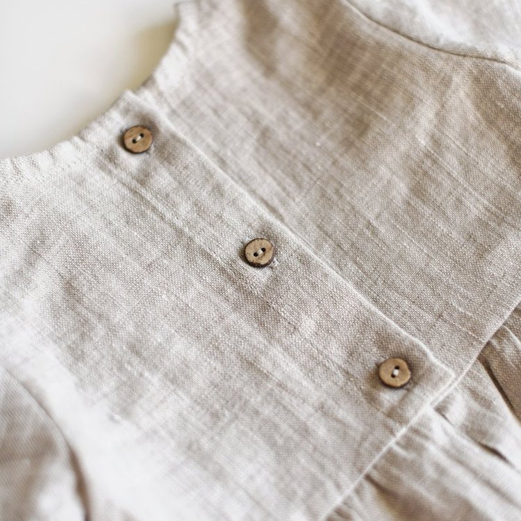 Baby Clothes Linen Pajamas Plain Solid Color Short-sleeved Baby Romper 100% Linen Woven ODM Unisex Support Summer kids pajamas