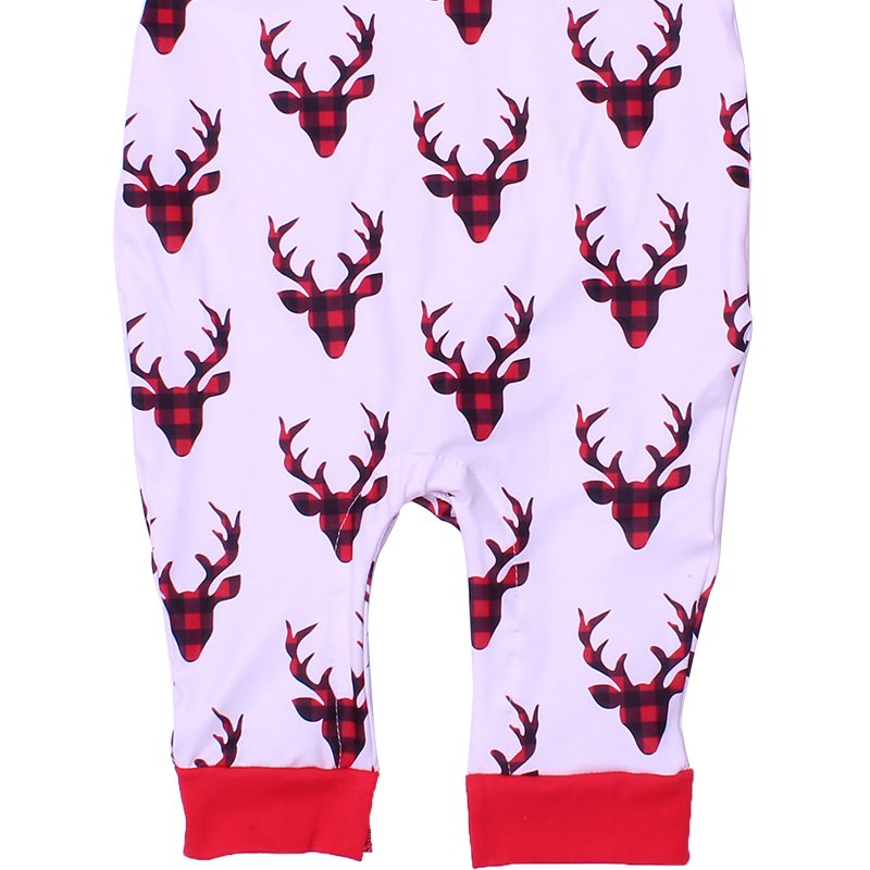 Boutique baby romper milk silk print wholesale Christmas long-sleeved cartoon buttons newborn romper