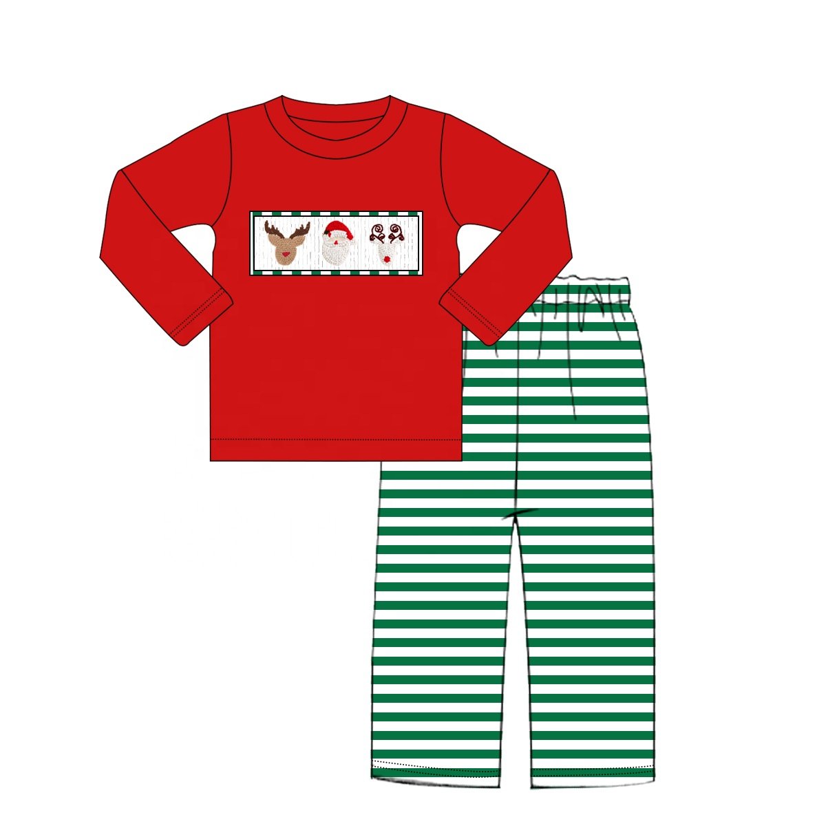 New fashion kids clothing wholesale newborn baby girls romper Christmas Santa french knot baby clothing