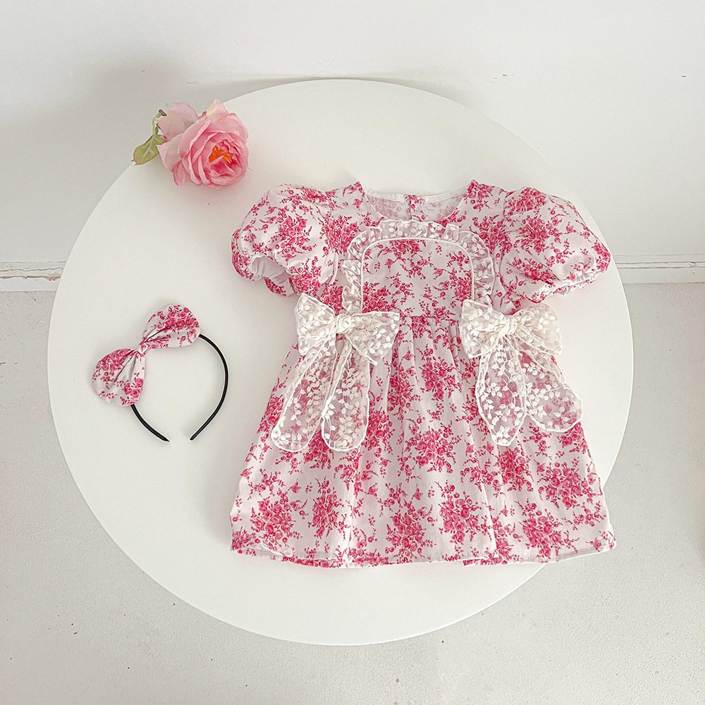 Newborn Children's clothes Summer Baby romper Coat Short Sleeve Girls' Dress baby clothing