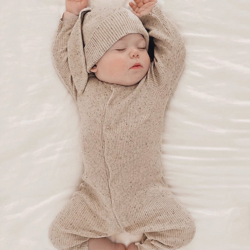 Newborn Baby Clothes Kids Clothing Colored cotton Long Sleeves Onesie Autumn Baby Romper suit