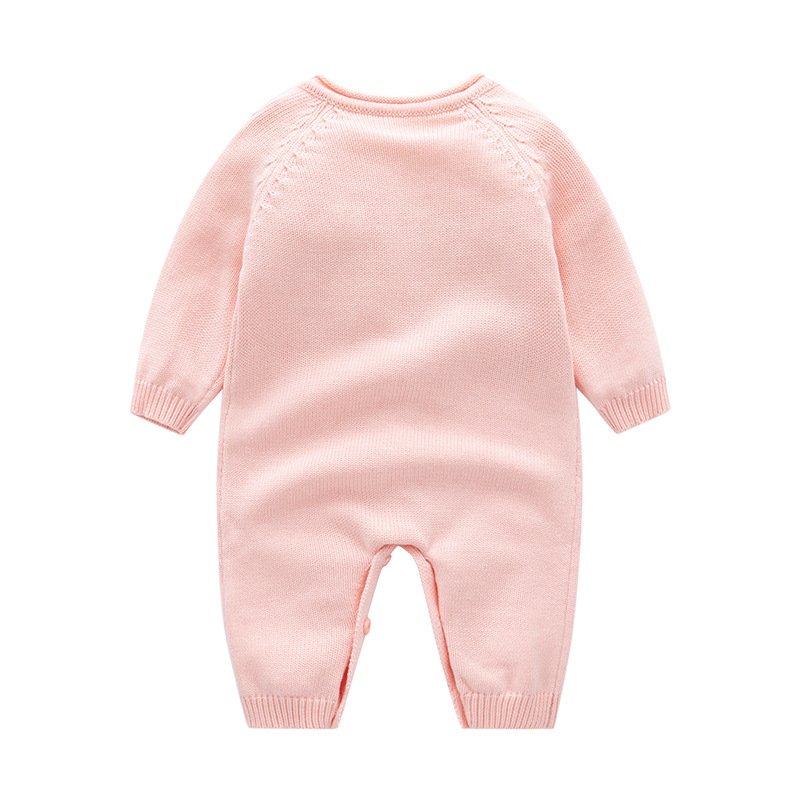Newborn Designer Baby Girl Clothes Fashion Knitted Baby Romper Winter inner Fur Warmer Sweater Jumpsuits Boys Rompers