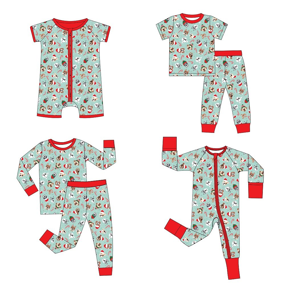 Winter Clothing Christmas Baby Romper Baby Clothes Newborn Jumpsuit Long Sleeve Zipped Bamboo Rompers For Boys Girls