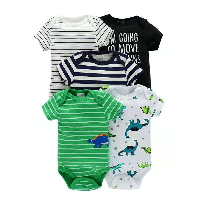 Wholesale cotton knitted newborn clothing baby girl romper jumpsuit clothes 100% cotton fabric baby romper