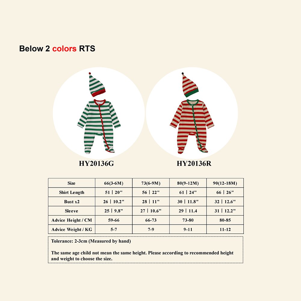 2024 Christmas baby boy girl clothes knit romper stripe cotton jumpsuit baby clothing bodysuit wholesale baby rompers with hat