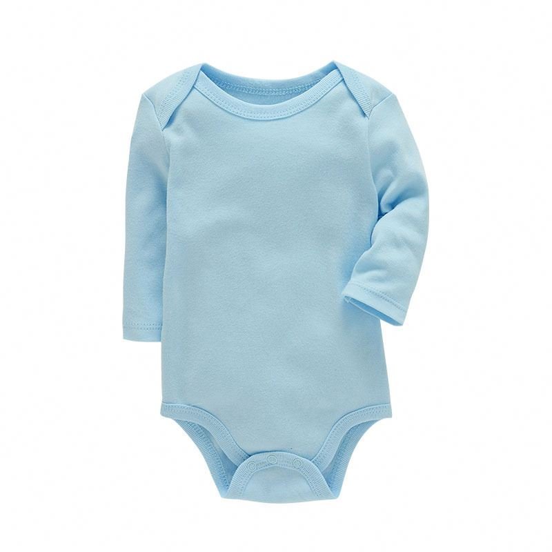 Michley Kids Boys Jumpsuit Baby Girl Clothes New Solid Born Long Sleeve Wholesale 100%cotton Full Casual Customized Unisex 0-24m