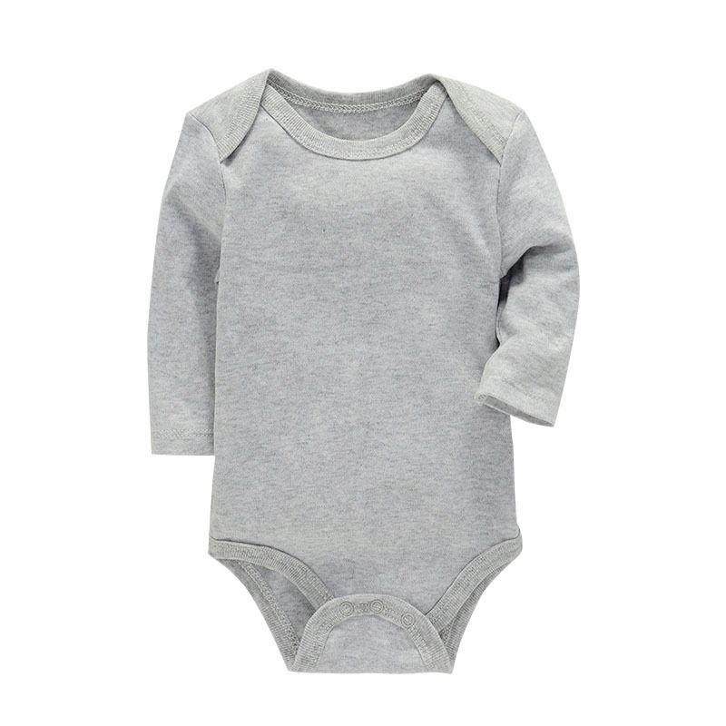 Michley Kids Boys Jumpsuit Baby Girl Clothes New Solid Born Long Sleeve Wholesale 100%cotton Full Casual Customized Unisex 0-24m
