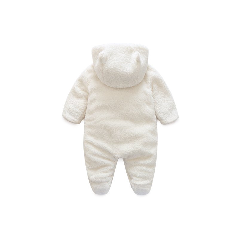 Custom winter baby clothes thickened jumpsuit lamb fleece newborn outwear cotton warm baby romper