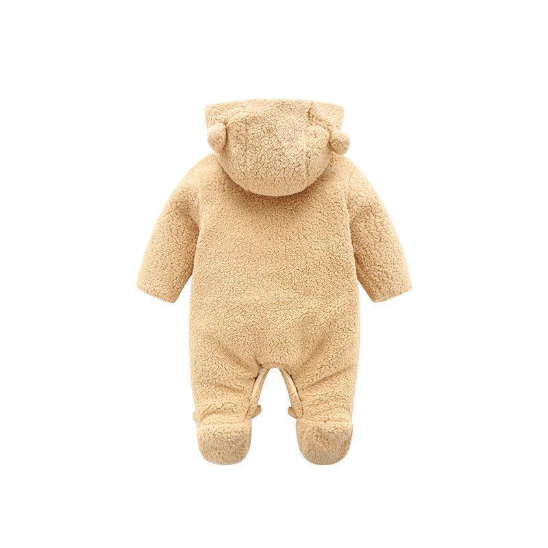 Custom winter baby clothes thickened jumpsuit lamb fleece newborn outwear cotton warm baby romper