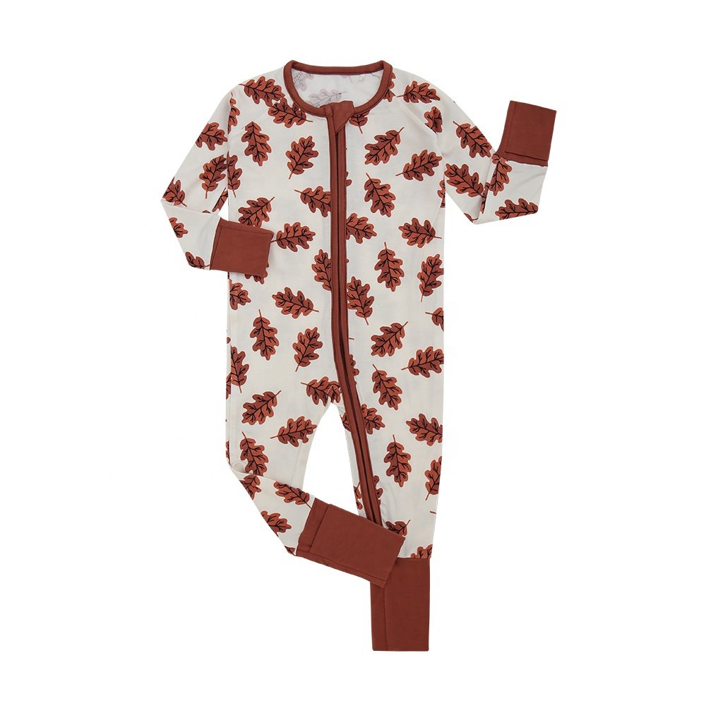 Hot Sale New Arrival Knitted Bamboo Fabric Breathable Beautiful Patterns Spring Season Rompers for Babies Baby rompers