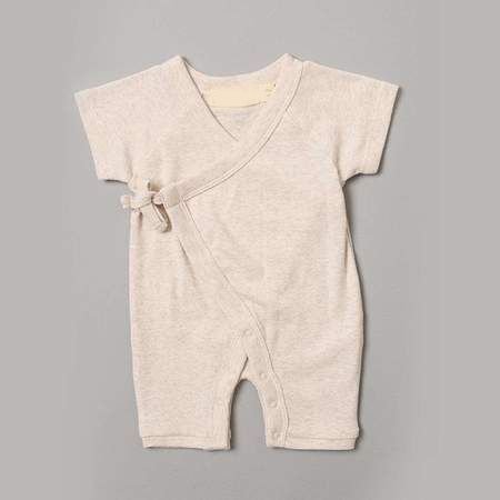 Newborn organic cotton baby clothes Short Leg Kimono onesie lace up bodysuit infant baby rompers