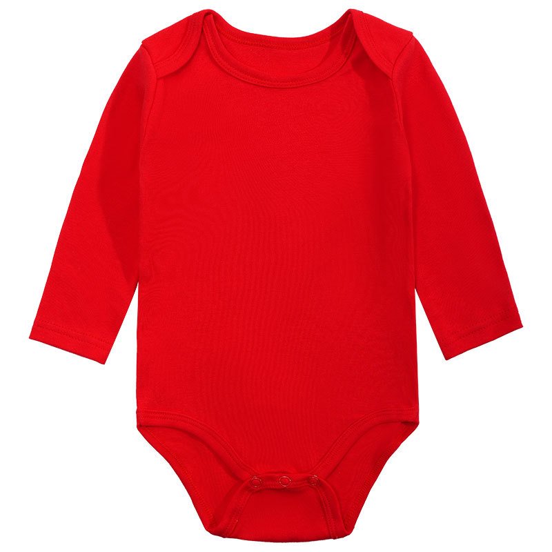 Stock Soft Long Sleeve Baby Rompers 100% Cotton Jumpsuit for New Born Baby Boy Girl