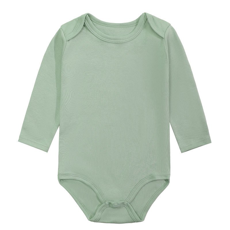 Stock Soft Long Sleeve Baby Rompers 100% Cotton Jumpsuit for New Born Baby Boy Girl
