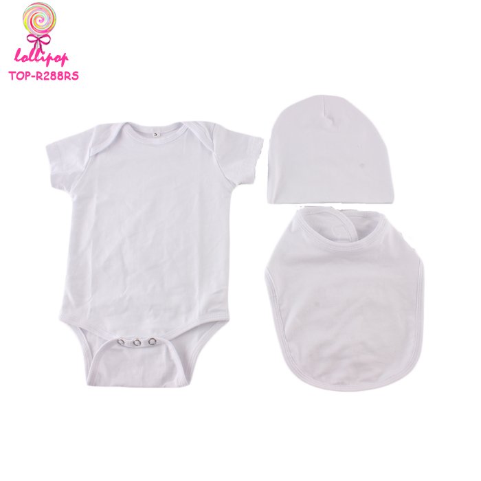 Custom 0-24 Months Unisex Newborn Baby Clothes Romper Onesie Short Sleeve Solid Color Blank Plain Cotton Baby Boys Girls Romper