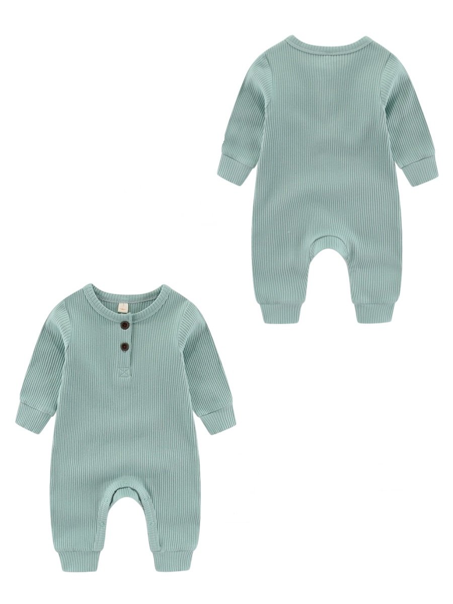 New Born Baby Clothes Cotton/Spandex Pit Strip Long Sleeve Romper Newborn Baby Rompers