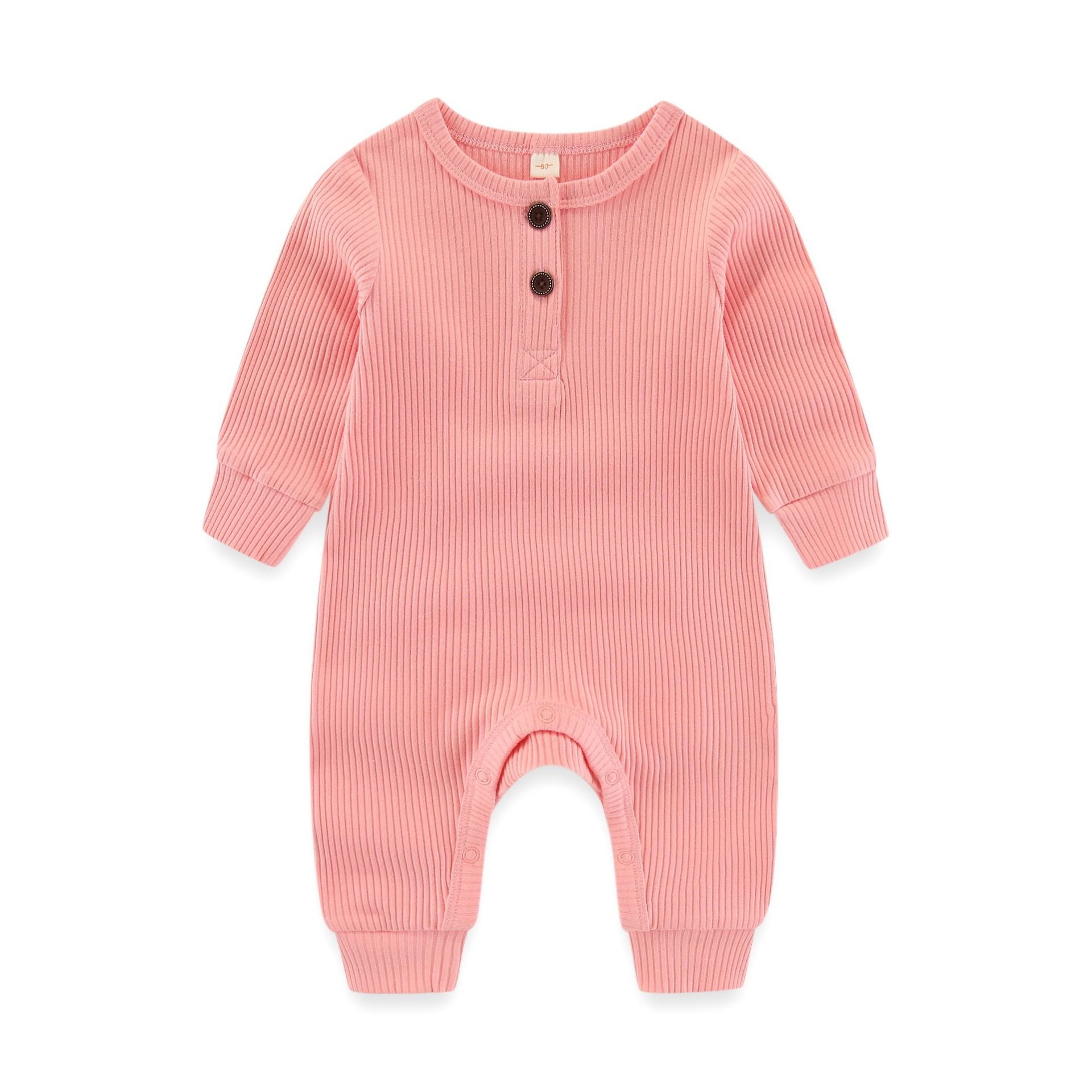 New Born Baby Clothes Cotton/Spandex Pit Strip Long Sleeve Romper Newborn Baby Rompers