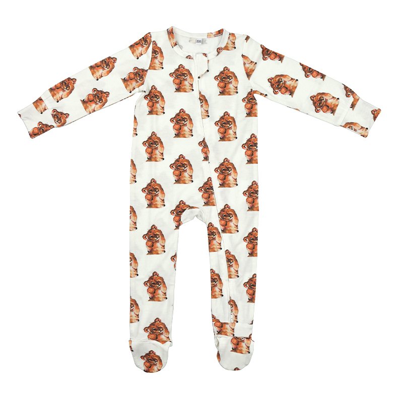 organic cotton baby romper customize baby clothes eco friendly onsies for infants wholesale two way zip sleep suits
