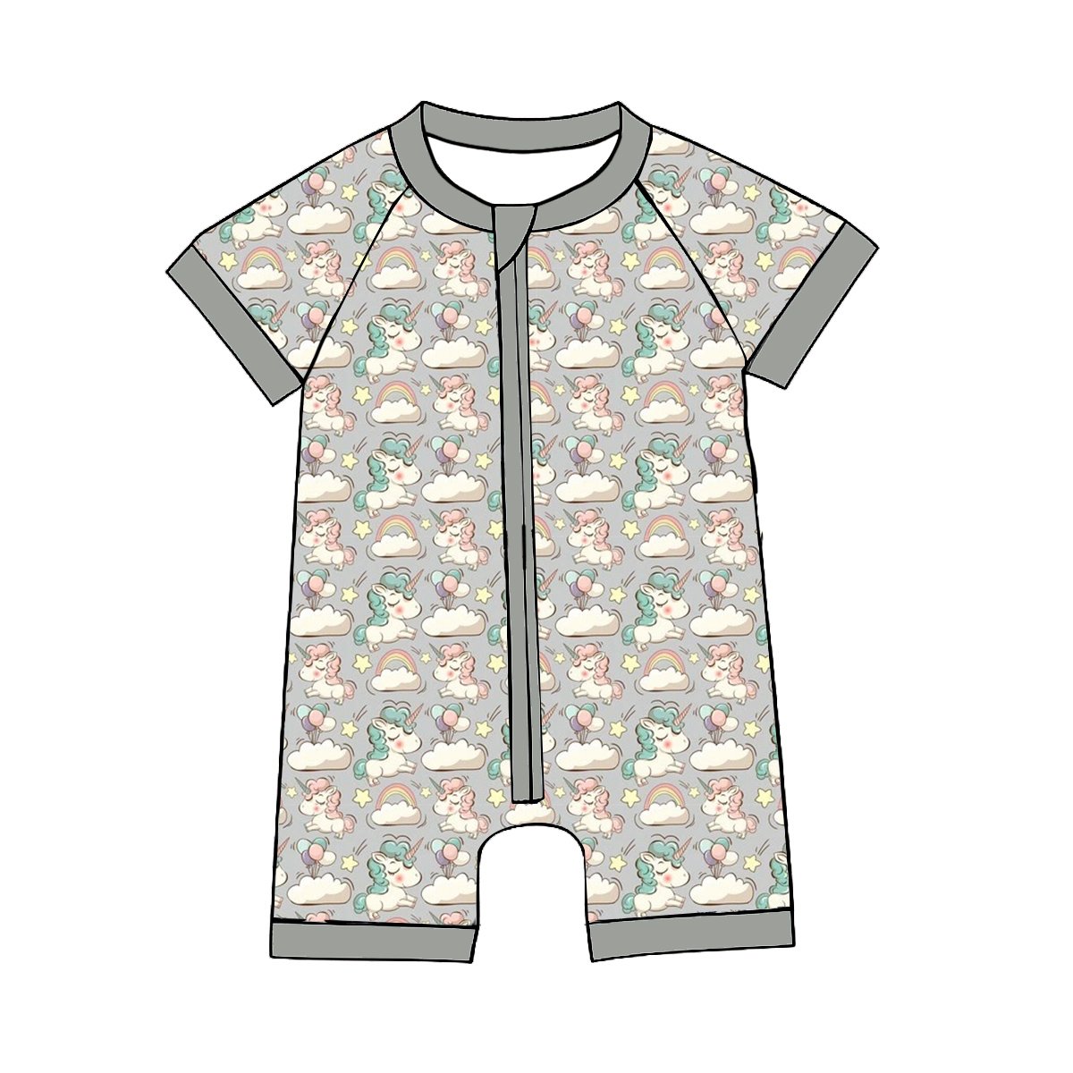Custom Designed Zipper Baby Rompers for Boys Girls Autumn Milk Silk Onesie 2T Size with Snap Button Closure Brand Clothing