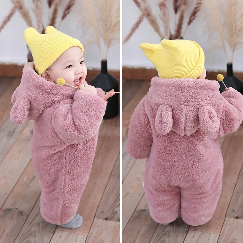 Newborn baby jumpsuit for autumn and winter thicken warmth for men and women baby romper baby snowsuit