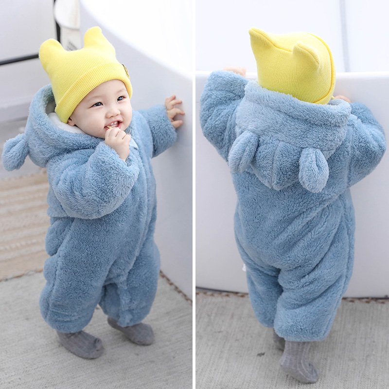 Newborn baby jumpsuit for autumn and winter thicken warmth for men and women baby romper baby snowsuit